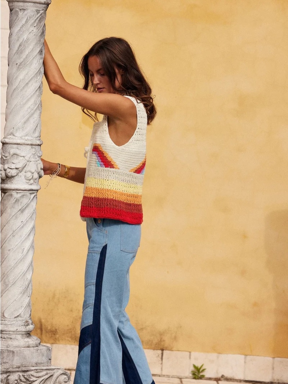 Chasing Unicorns rainbow crochet vest - Picture 4 of 5